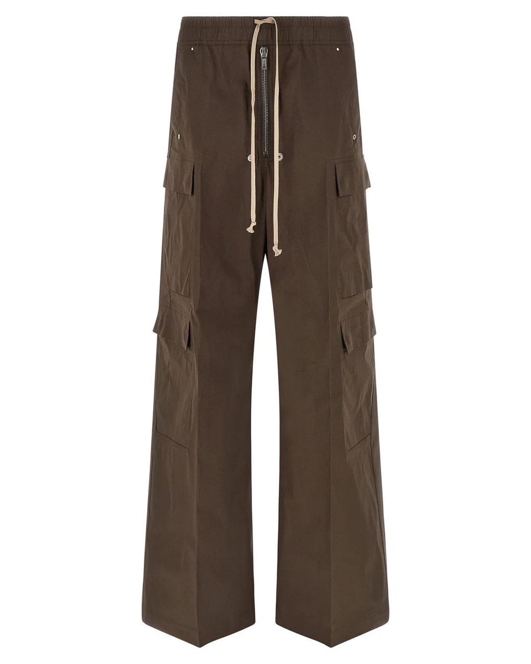 Rick Owens Brown Cotton Cargo Pants for men