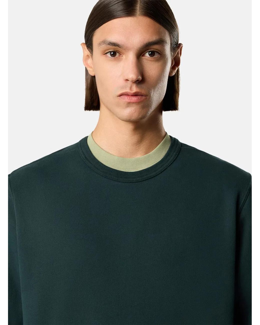Stone Island Green Crewneck Sweatshirt for men