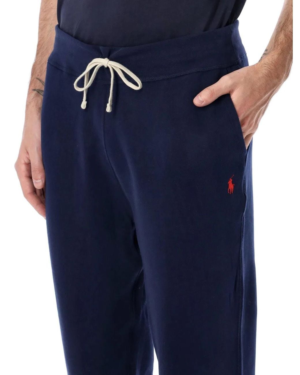 Polo Ralph Lauren Blue Cotton Fleece Joggers for men