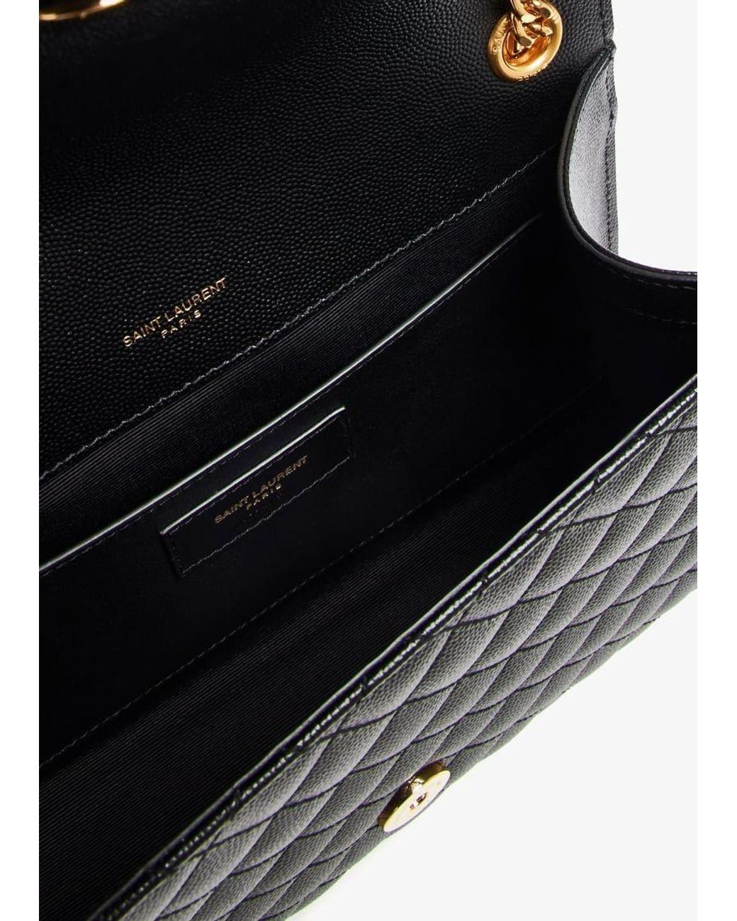 Saint Laurent Black Envelope Medium Bag