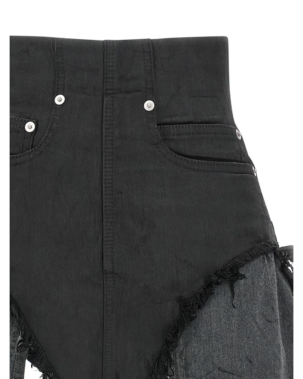 Rick Owens Black 'Dirt Cutoffs' Shorts