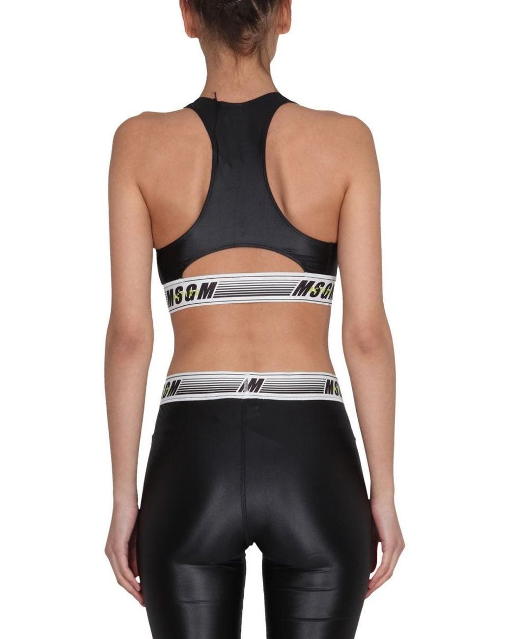 MSGM Black Activewear Top
