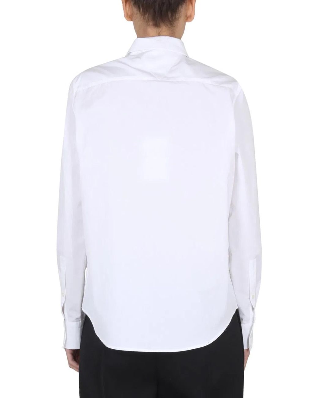 Bottega Veneta White Camicia Con Colletto A Punta