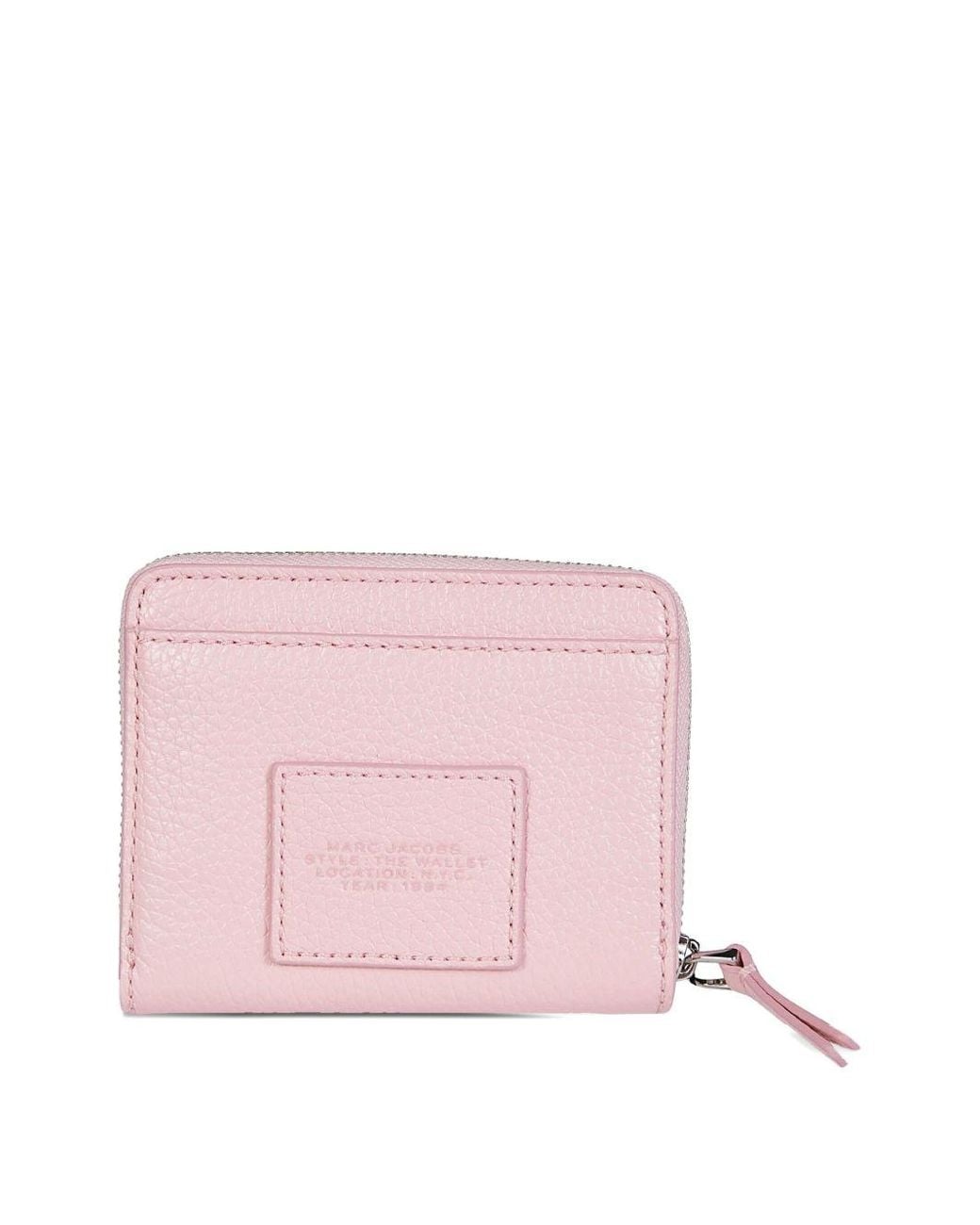 Marc Jacobs Pink Grained Leather Mini Compact Wallet