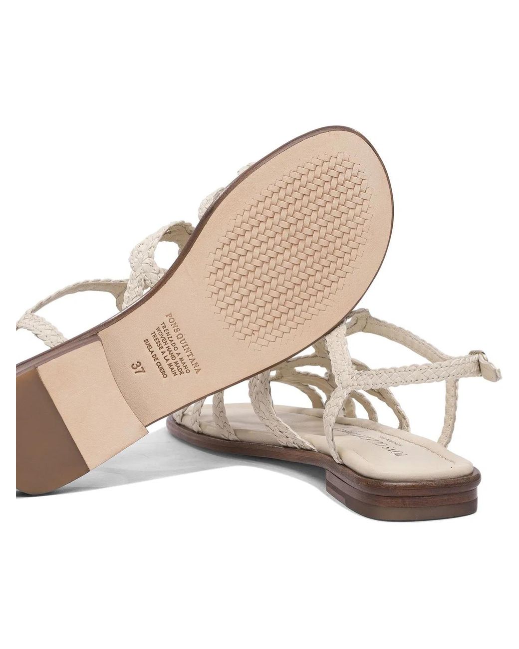 Pons Quintana White Leather Sandals