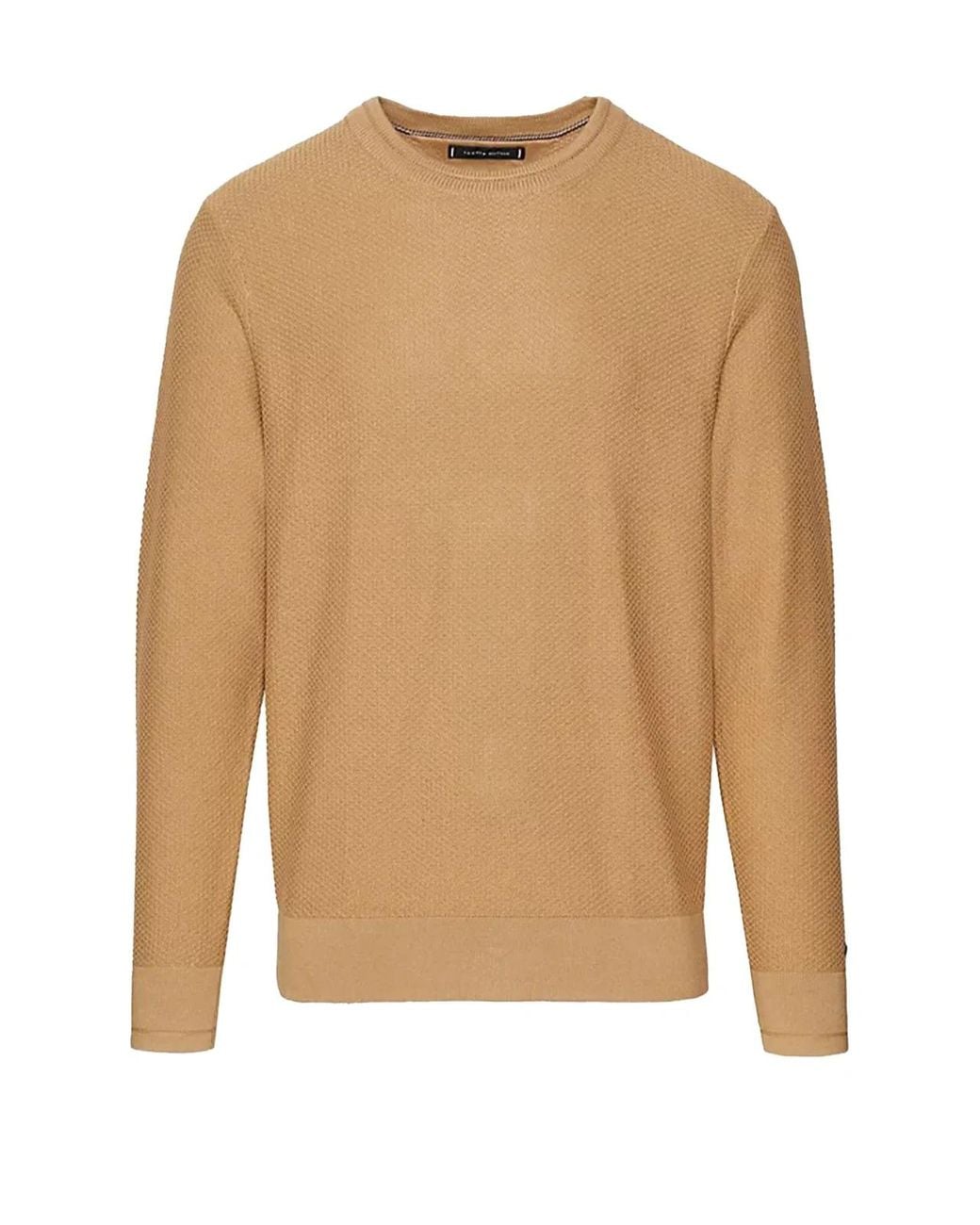 Tommy Hilfiger Natural Honeycomb Knit Pullover for men