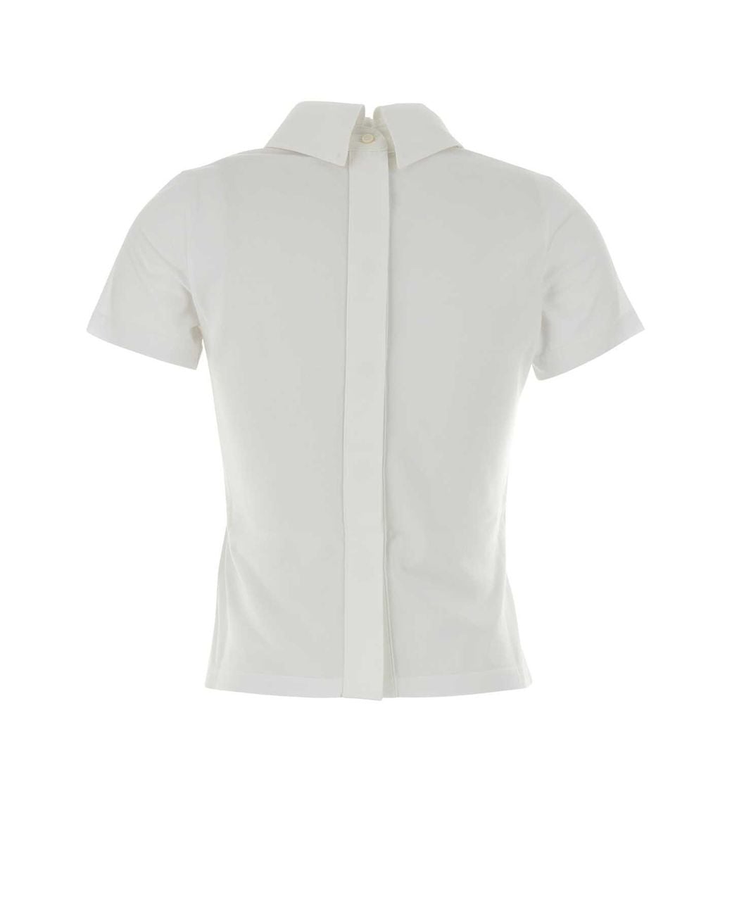 Givenchy White Roll-Up Poplin T-Shirt