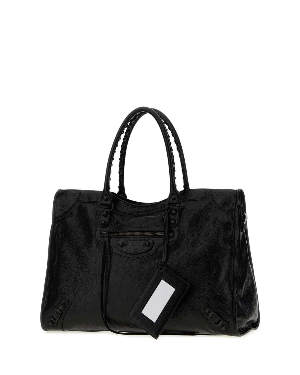 Balenciaga Black Le City Leather Large Handbag For for men