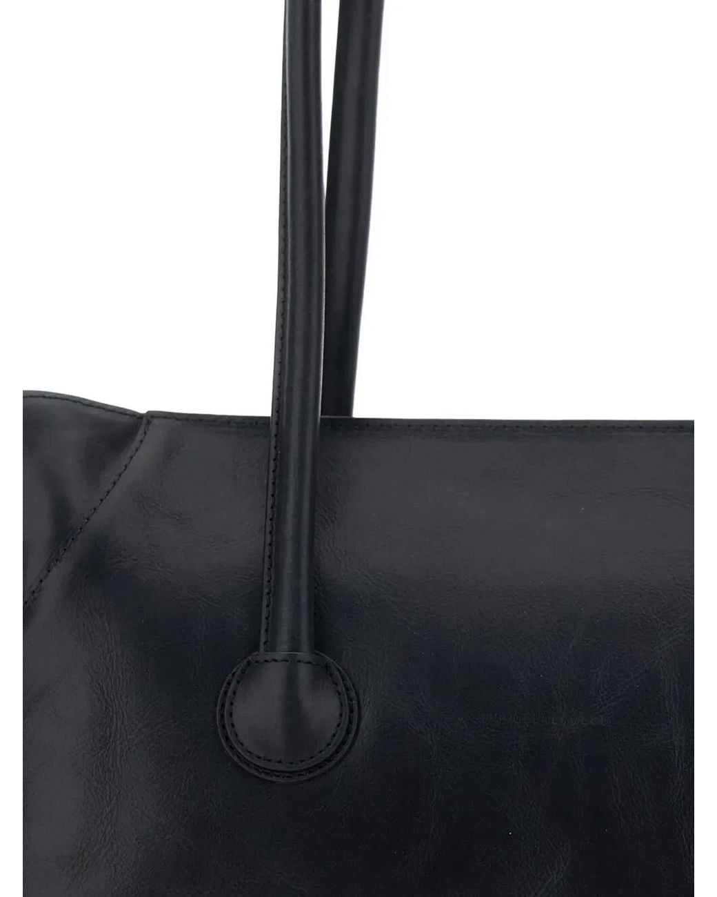 MARGE SHERWOOD Black "Boat Shopper Large" Leather Bag