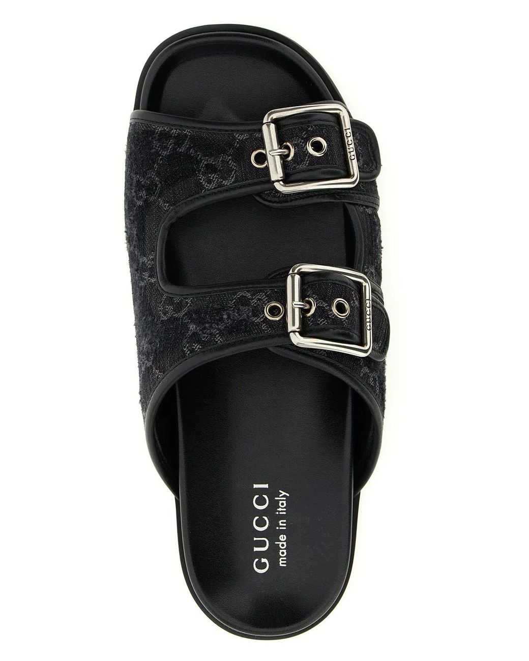 Gucci Black Logo Sandals for men