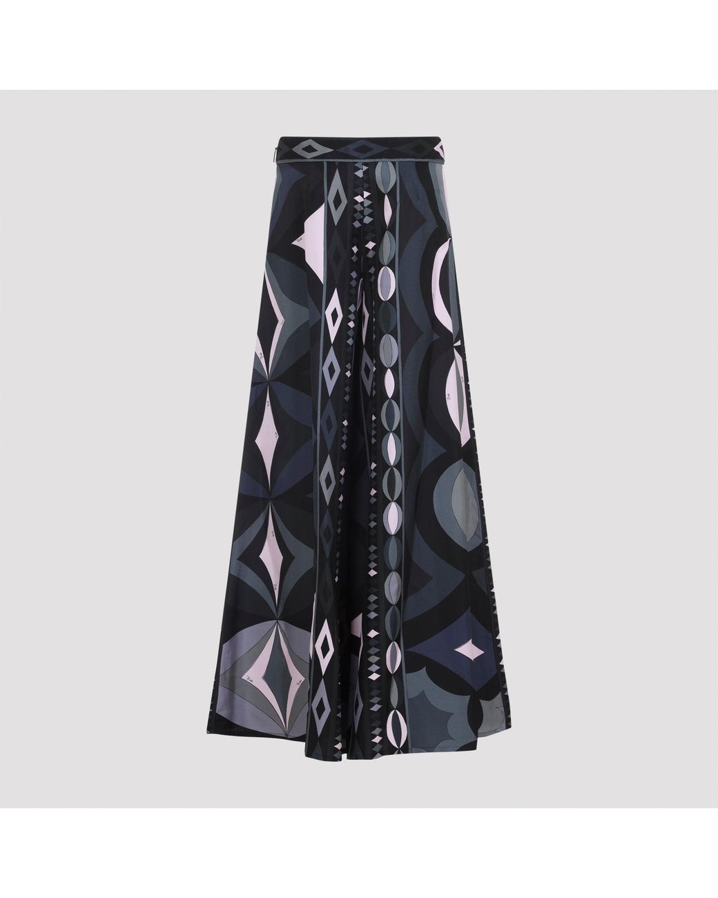 Emilio Pucci Blue Pants With Necklace Print