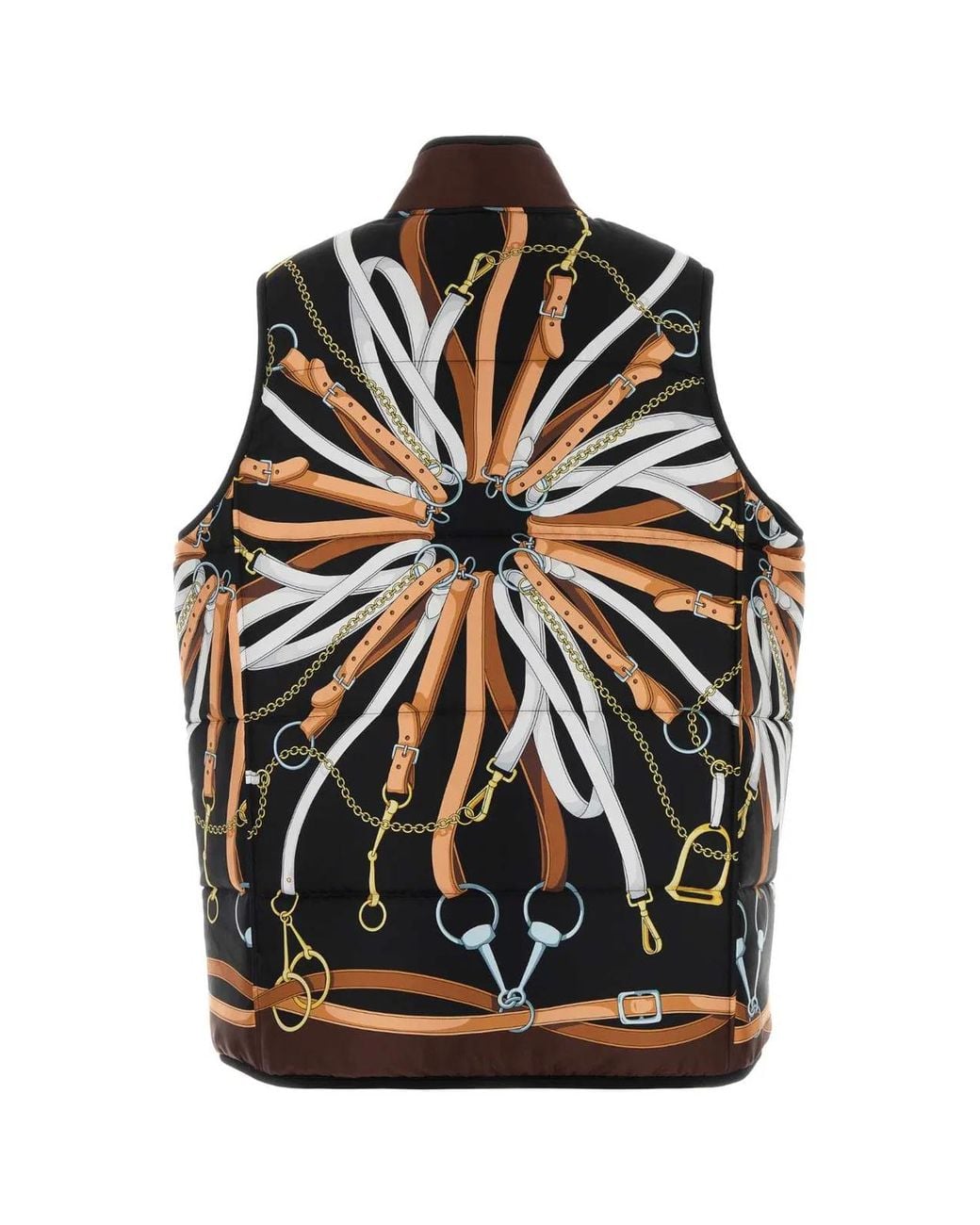 Gucci Black Printed Twill Reversible Sleeveless Jacket