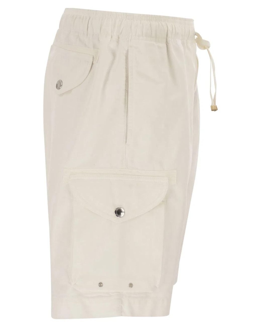 Brunello Cucinelli White Bermuda Shorts for men