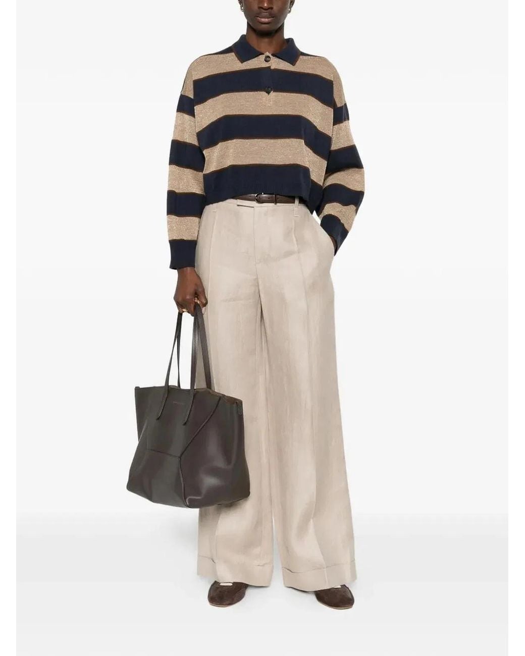 Brunello Cucinelli White Linen Pants