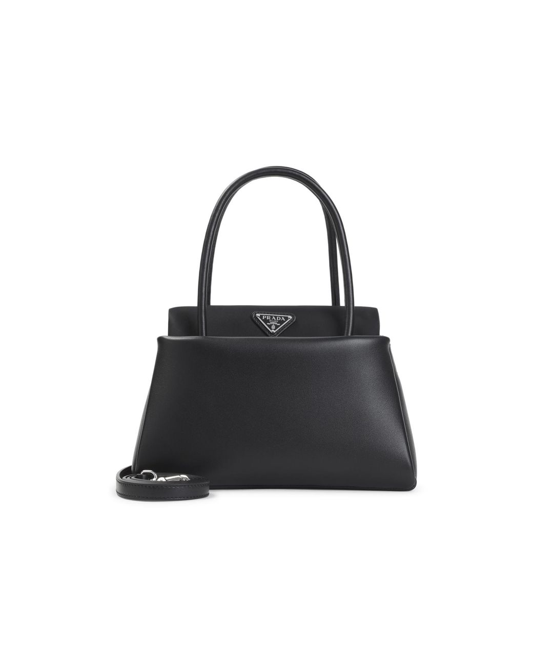 Prada Black Structured Leather Bag