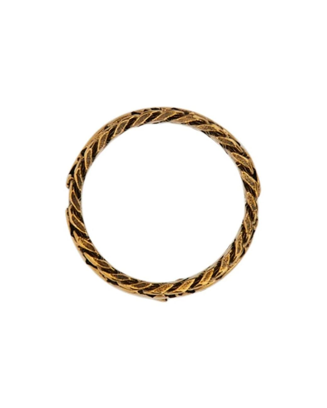 McQueen Metallic Graffiti Ring