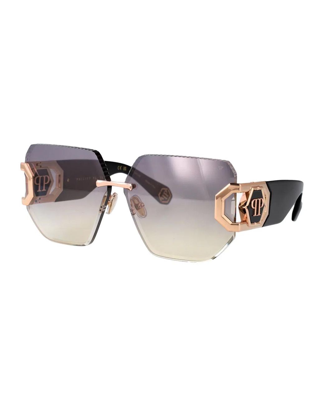 Philipp Plein Metallic Rose Acetate+Metal Sunglasses