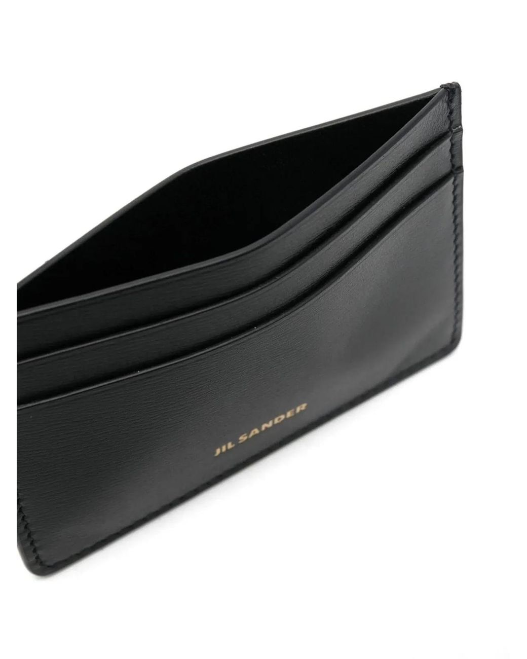 Jil Sander Black Leather Card Holder