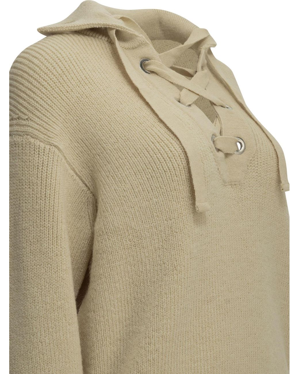 Isabel Marant Natural "Ydalia" Polo Sweater