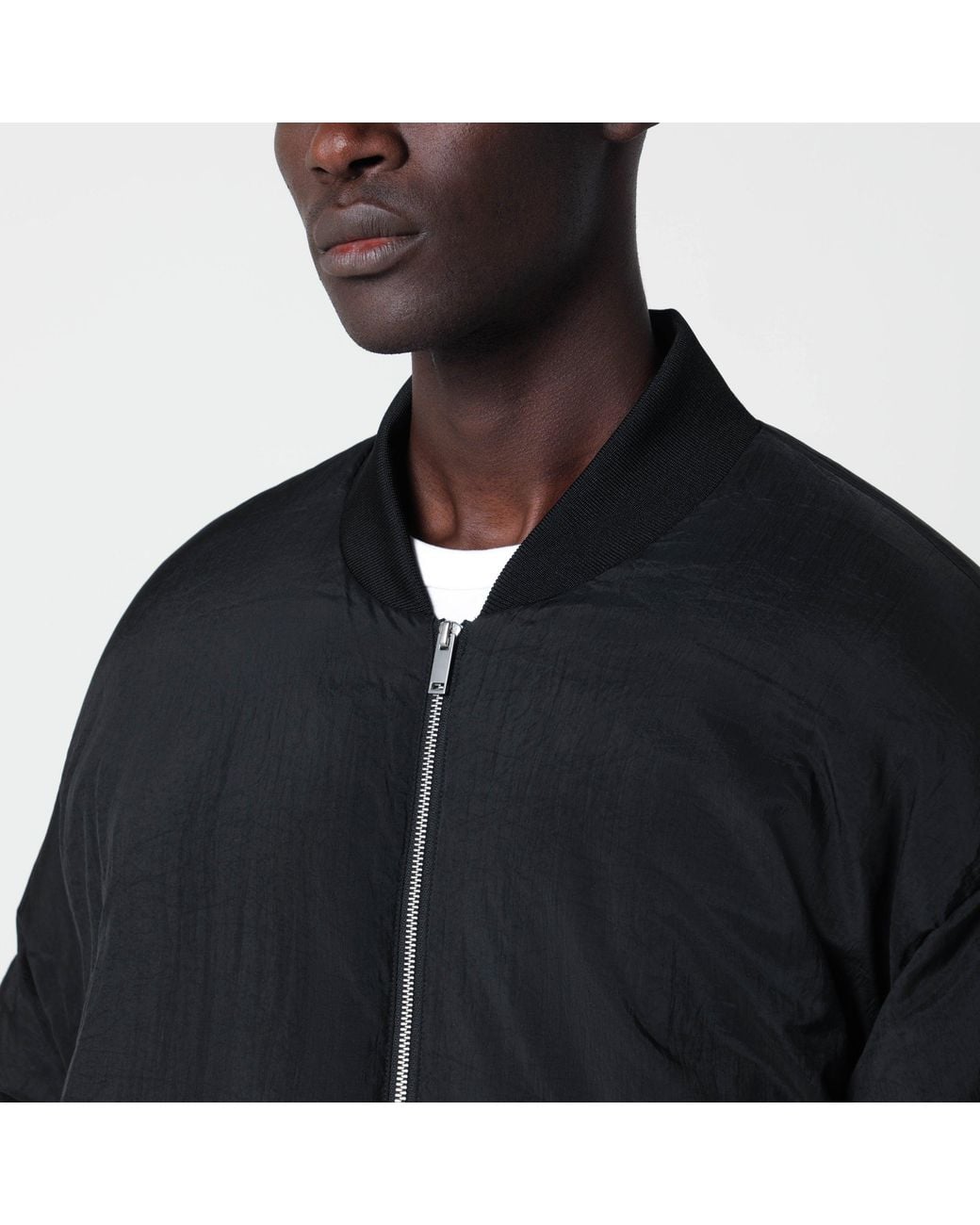 Studio Nicholson Black Frye Nylon Bomber Jacket for men