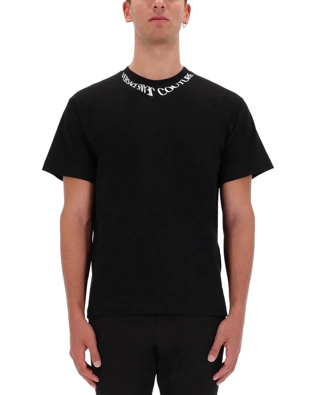 Versace Jeans Couture Black Tshirt Regular Fit for men