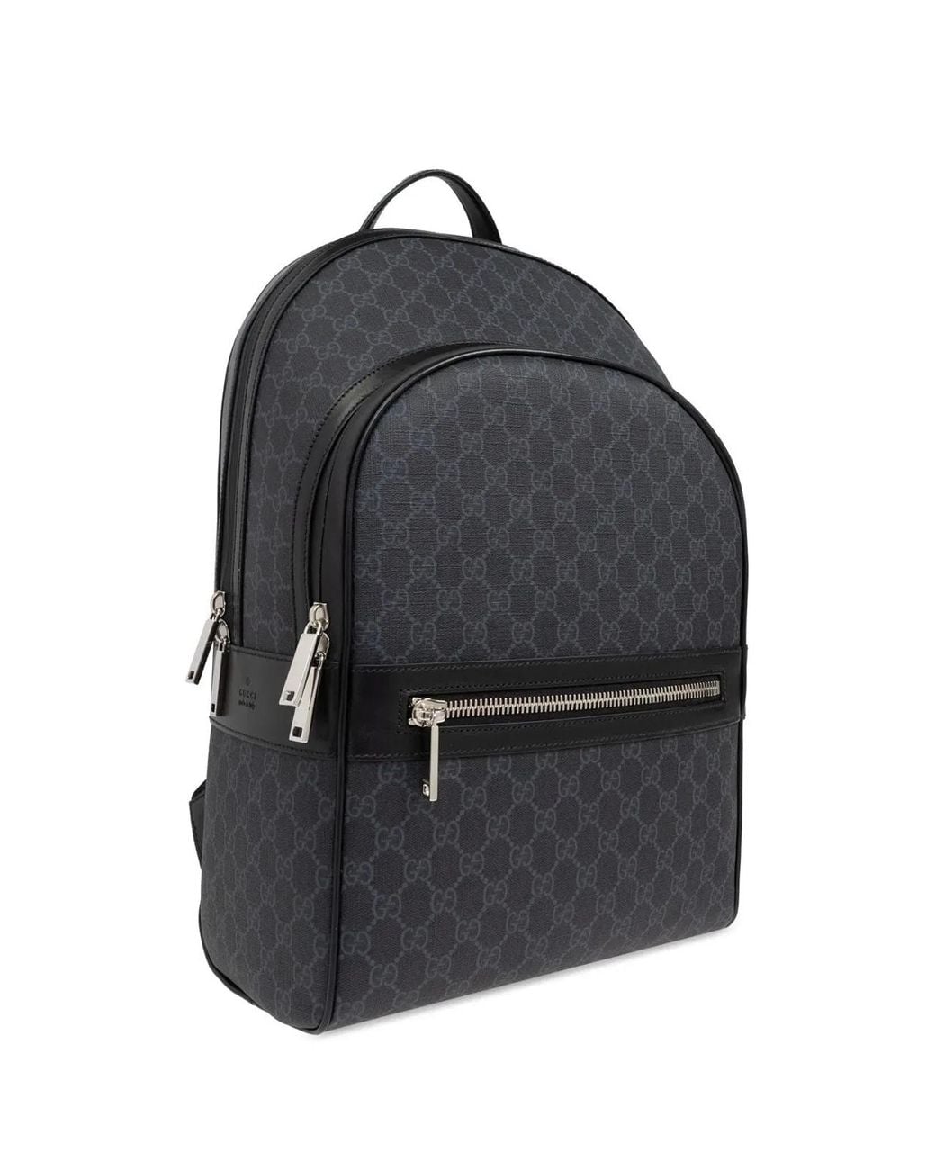 Gucci Black Medium Backpack Gg Supreme for men