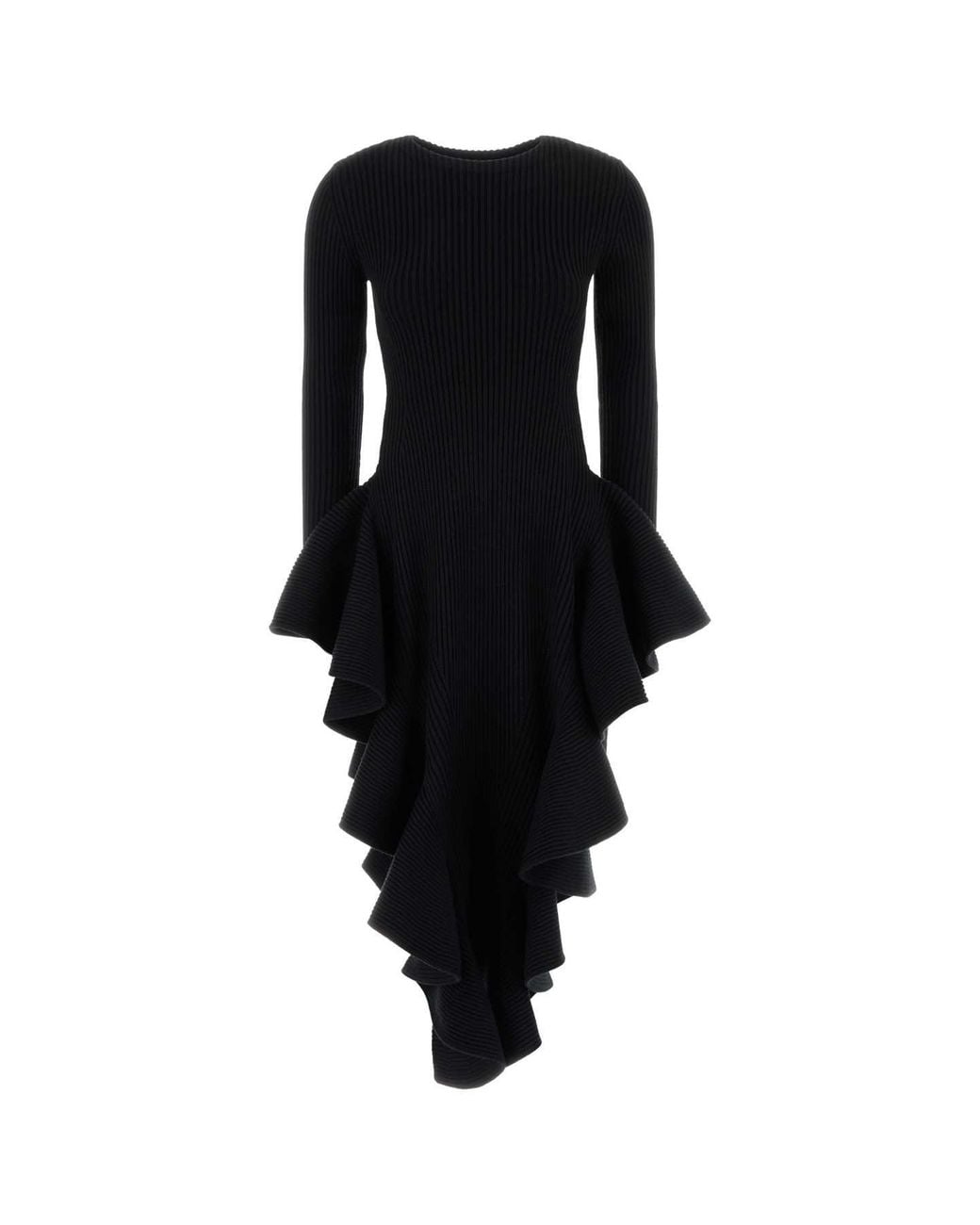 Alaïa Black Stretch Wool-Blend Dress