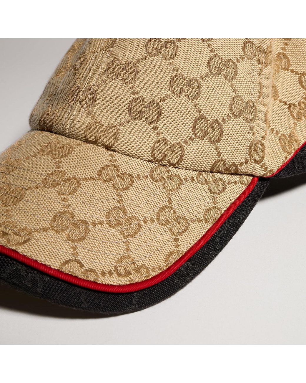 Gucci Natural Overlaid Gg Logo Baseball Cap for men