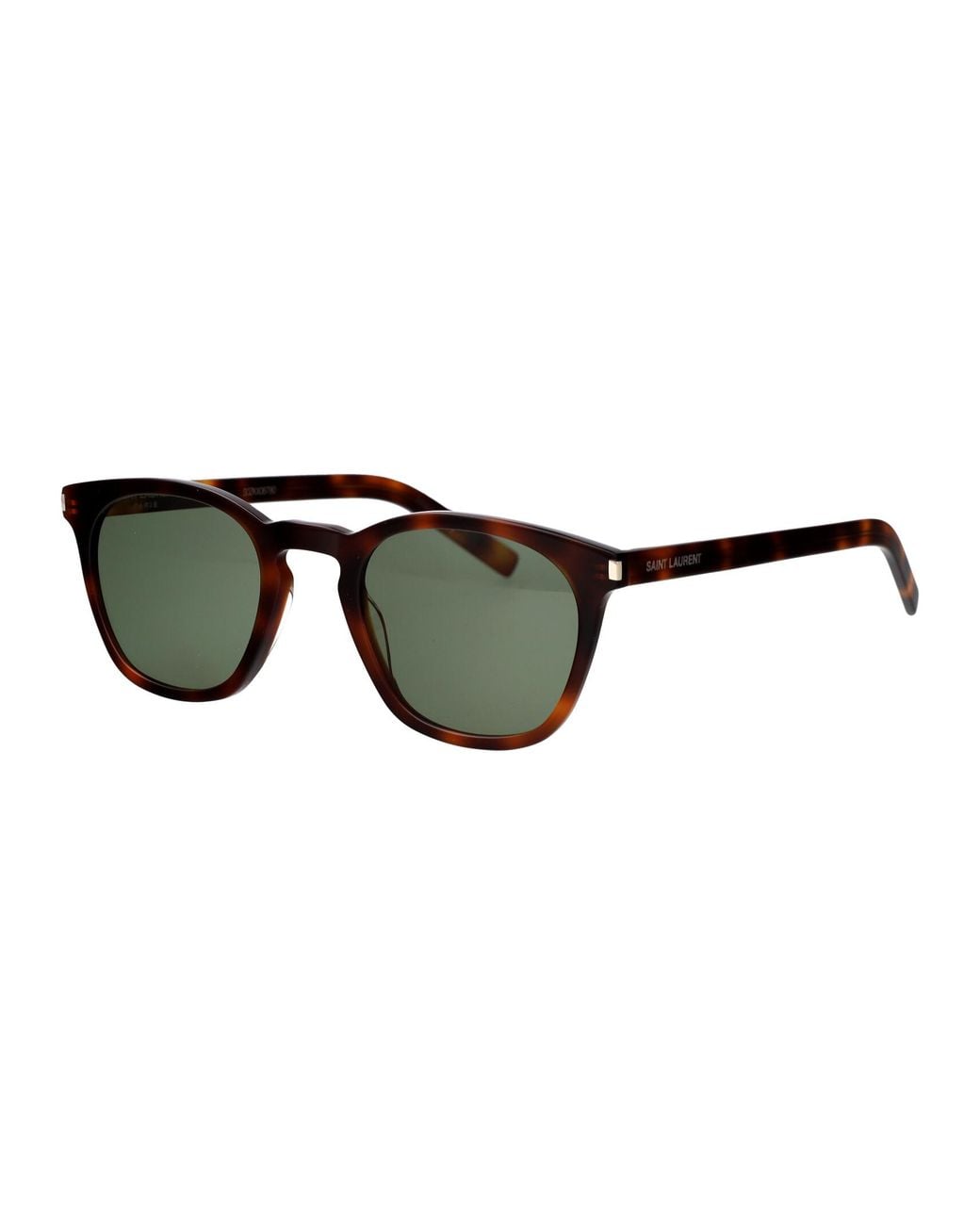 Saint Laurent Green Havana Havana Acetate Sunglasses
