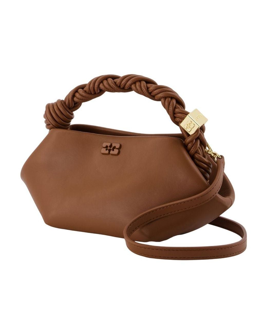 Ganni Brown Recycled Leather Bou Mini Bag