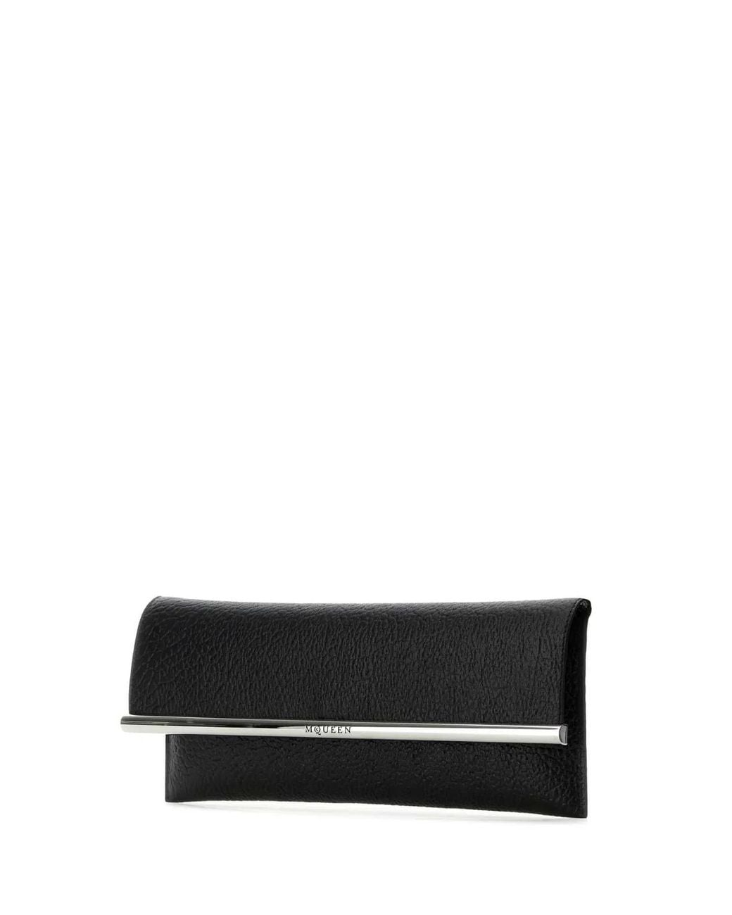 McQueen Black Cross-B Long Clutch