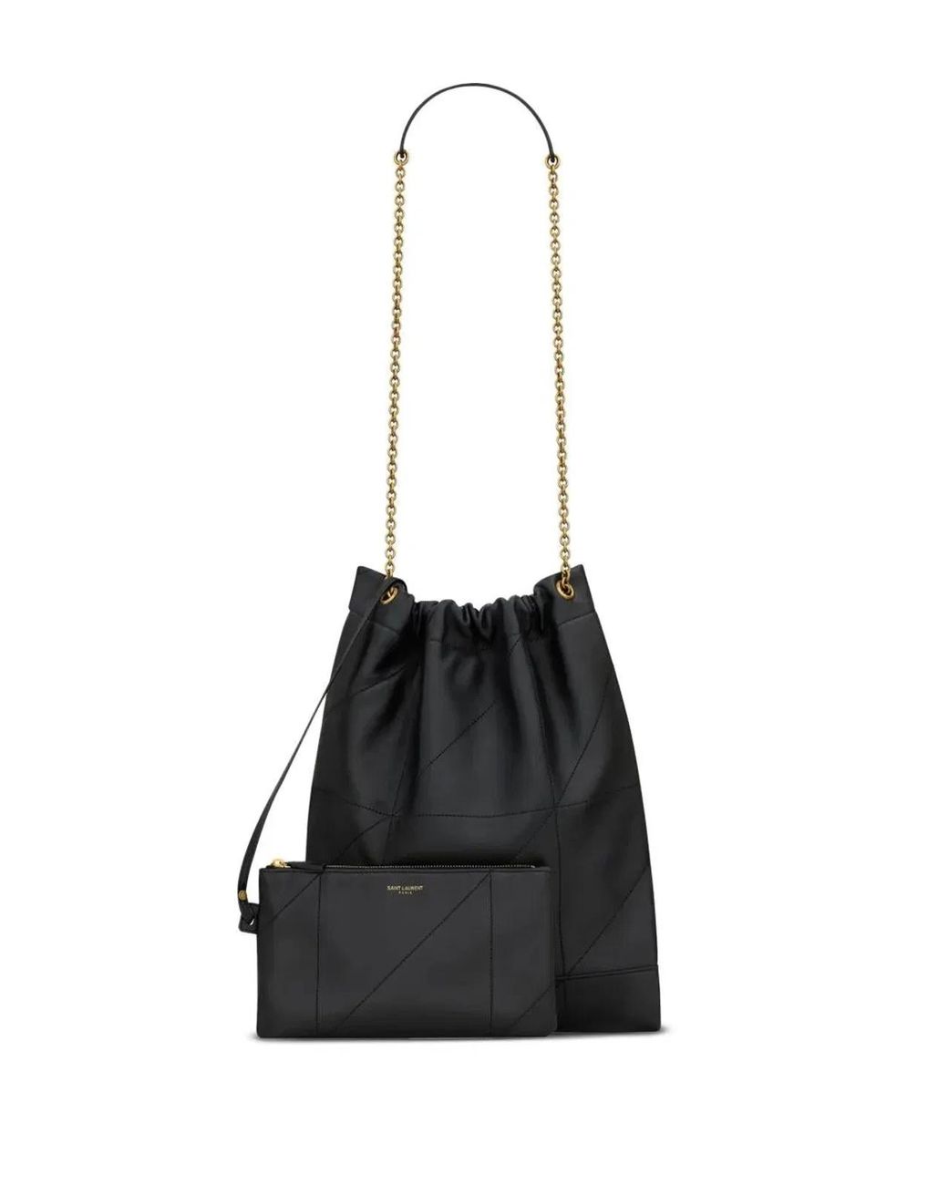 Saint Laurent Black Jamie Leather Pouch