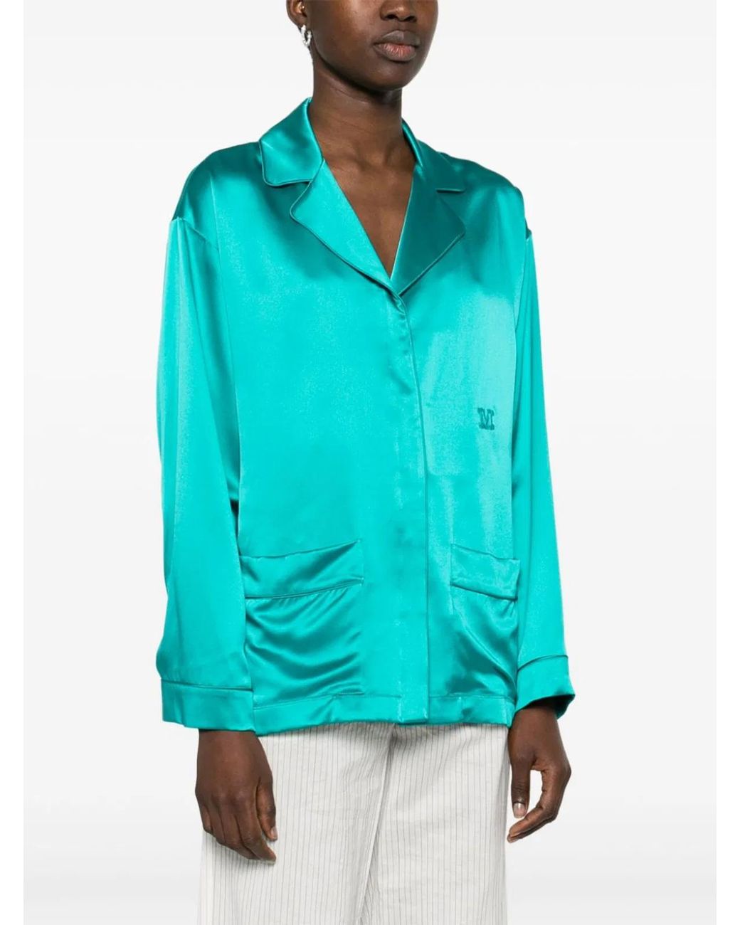 Max Mara Blue Silk Tunic