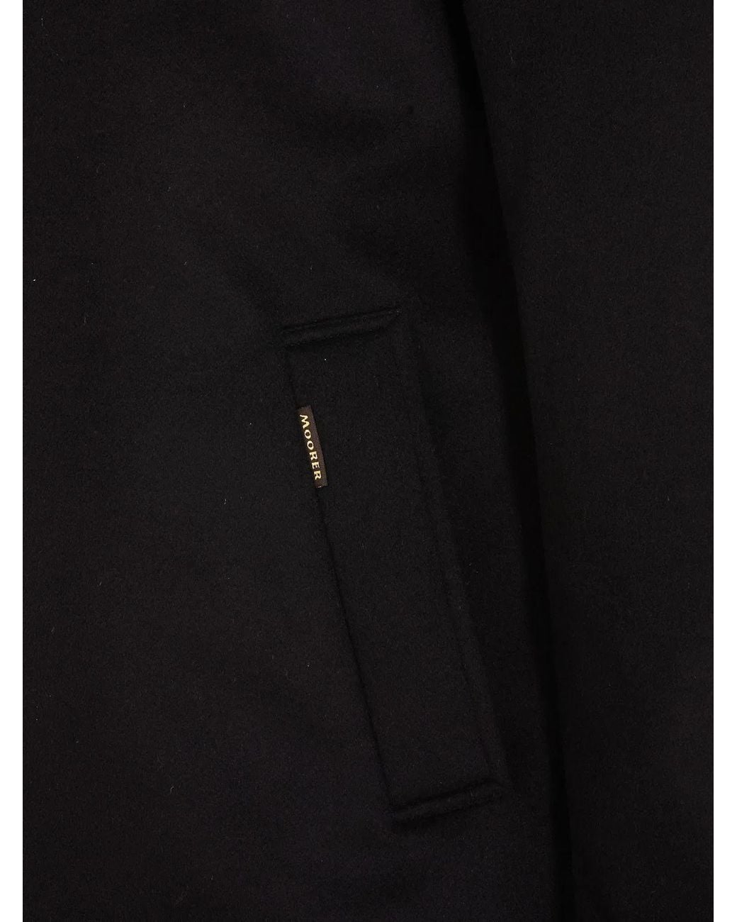 Moorer Black Tech Fabric Padded Coat for men