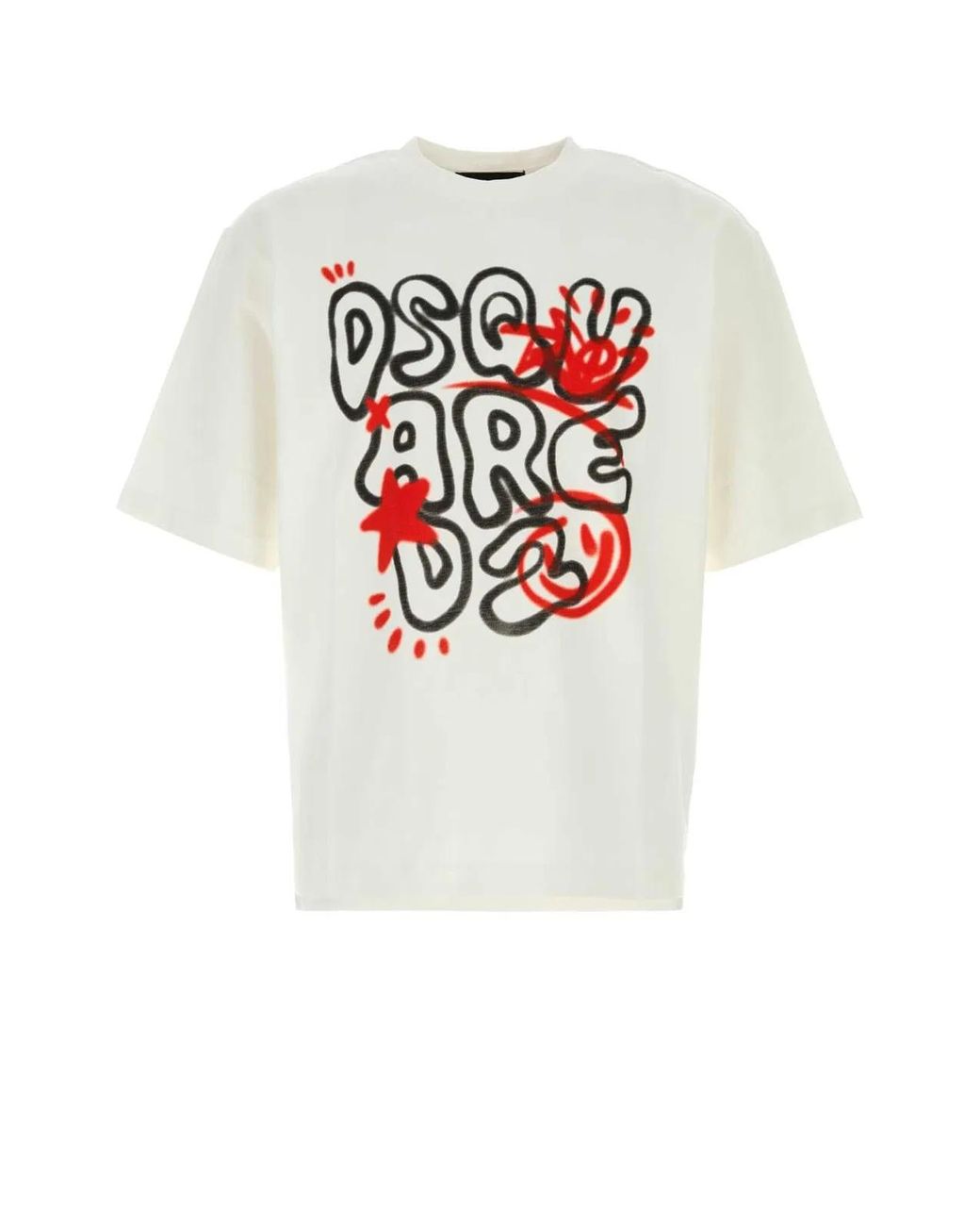 DSquared² Gray Graphic Logo T-Shirt for men