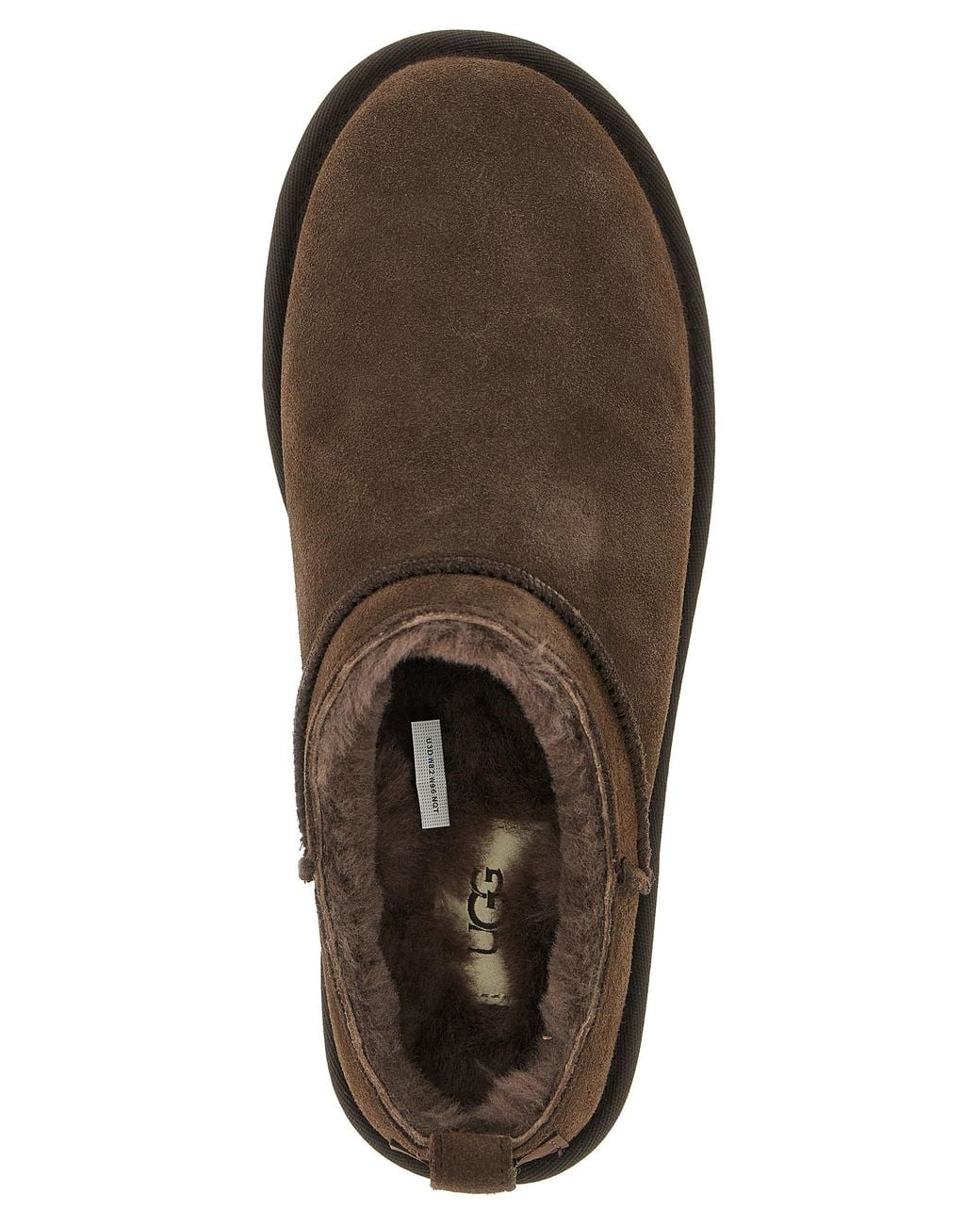 Ugg Brown 'Classic Micro' Dark Ankle Boots
