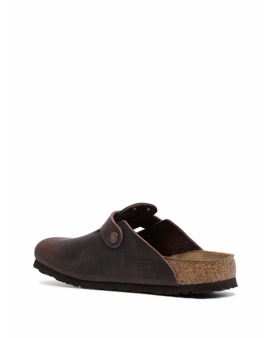 Birkenstock Brown Boston Leather Mule for men