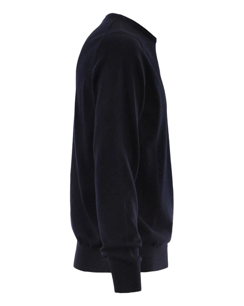 Kiton Blue Long-Sleeved Wool Crew Neck Jumper for men
