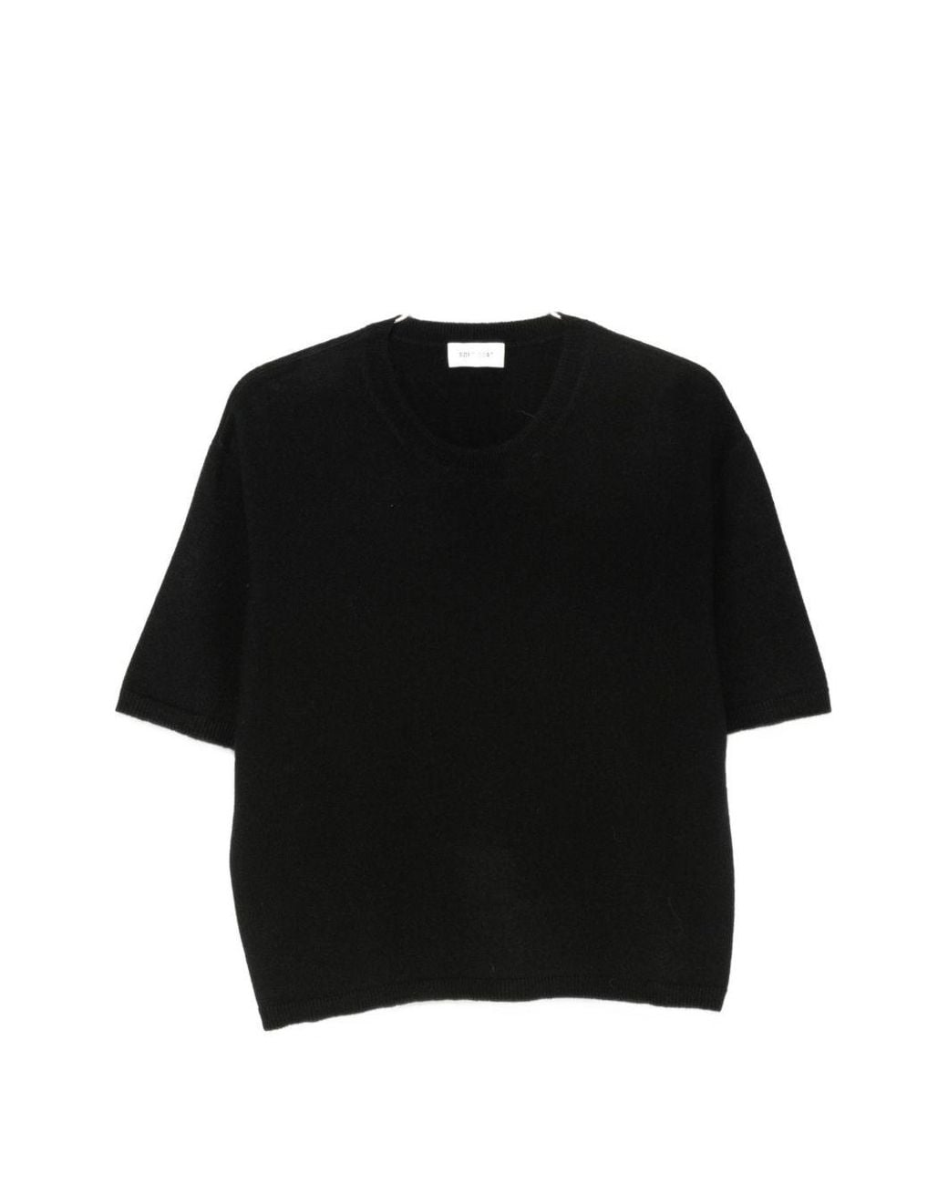 Soft Goat Black Cashmere T-Shirt