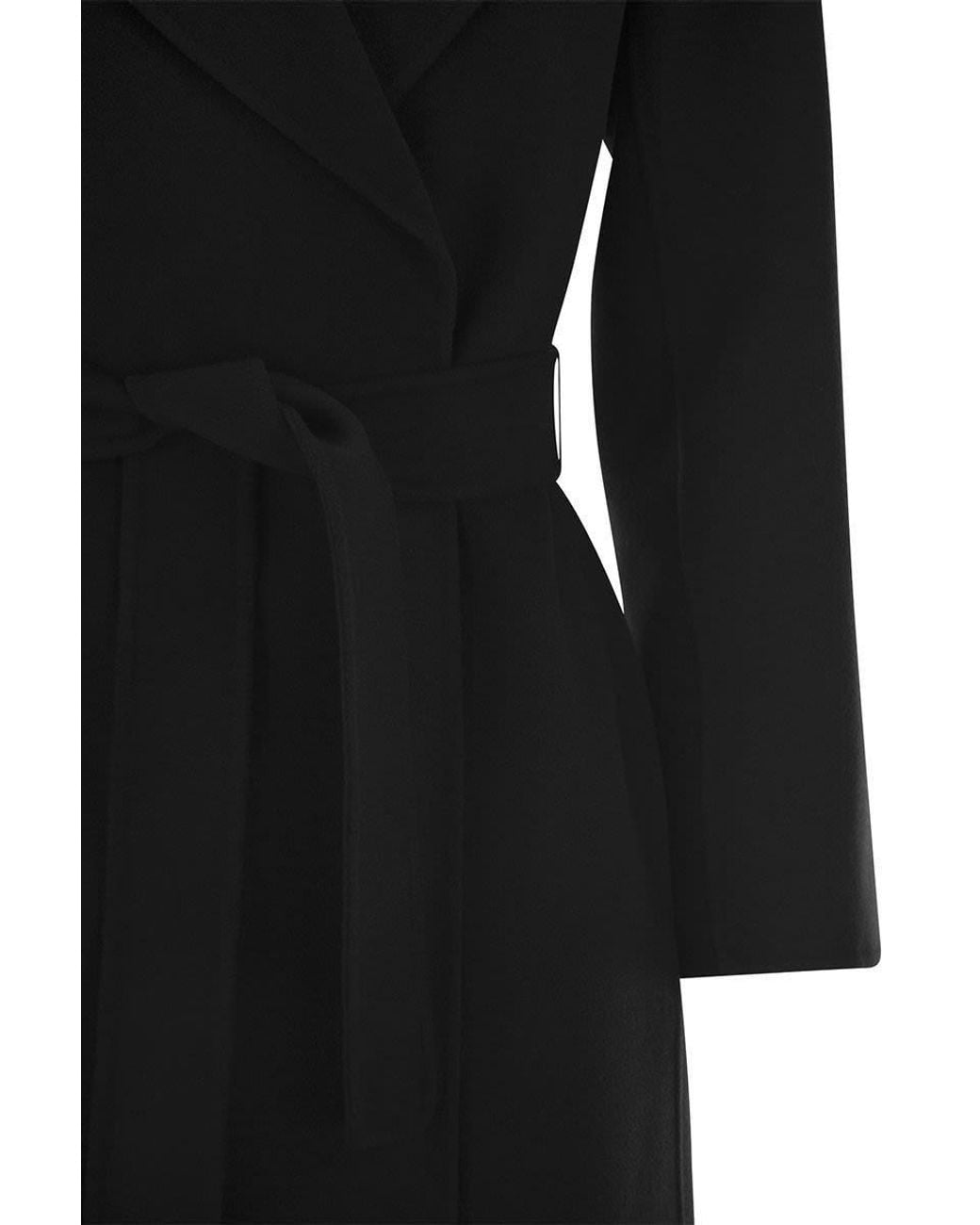 Max Mara Black Poldo Dressing Gown Coat