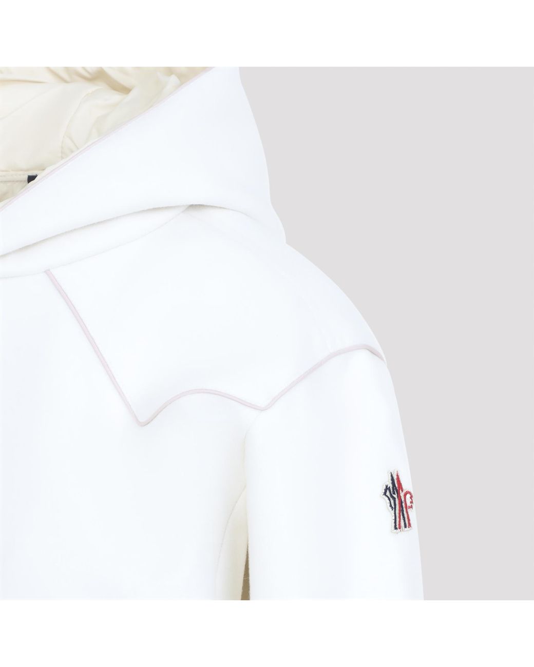 Moncler White Hoodie Sweater