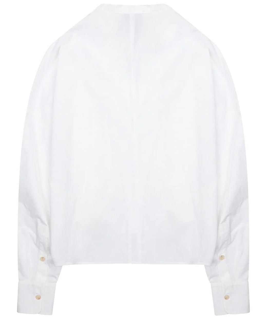 Alysi White Camicia Con Fiocco