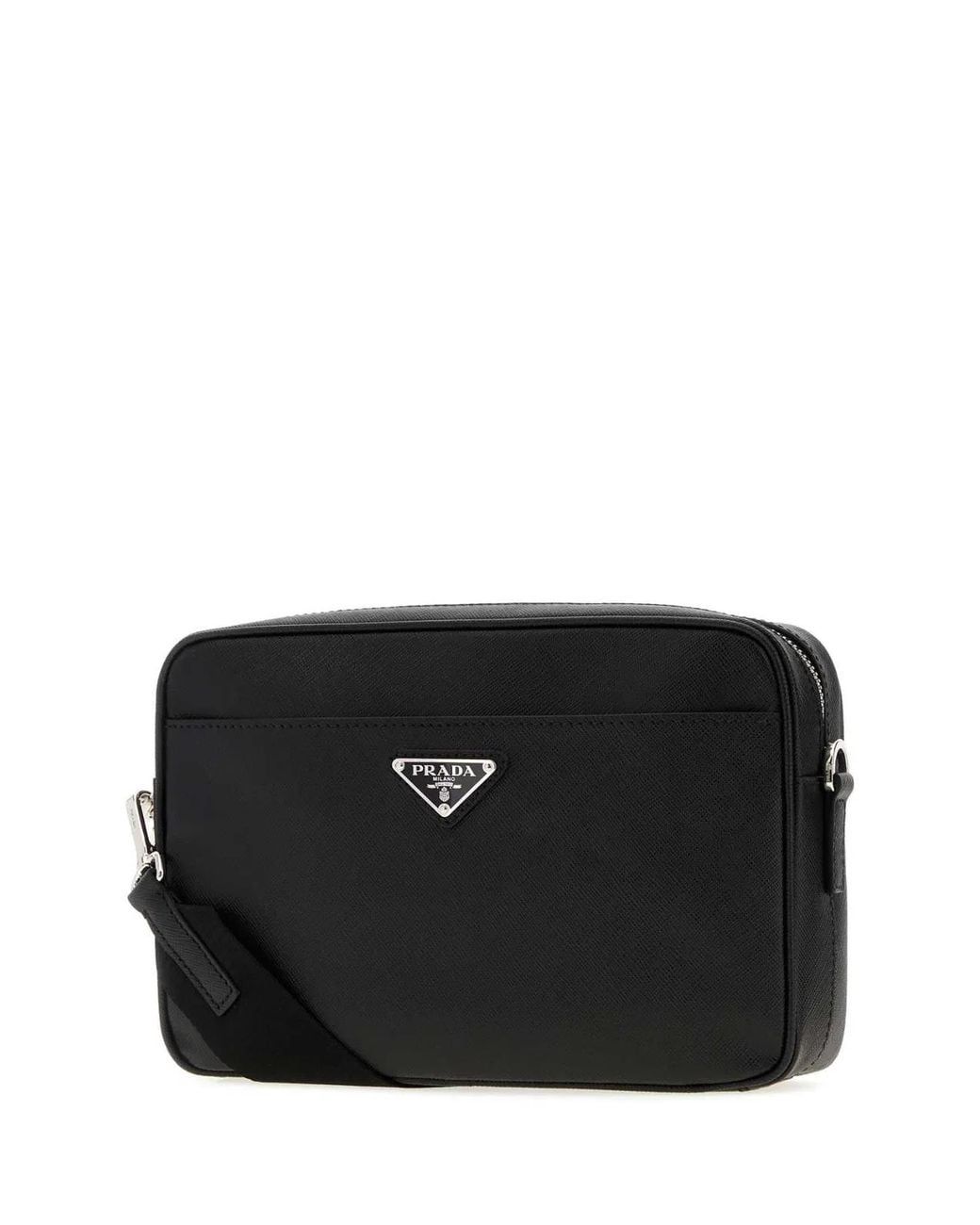 Prada Black Leather Clutch for men