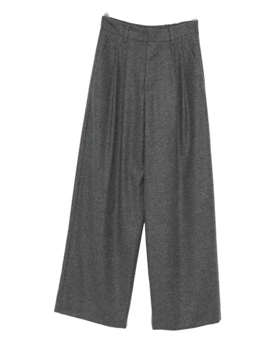 Susanne Bommer Gray Cotton Blend Trousers
