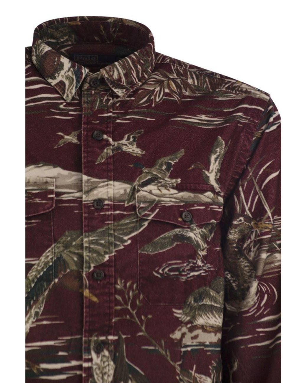 Polo Ralph Lauren Brown Cotton Shirt With Duck Print for men
