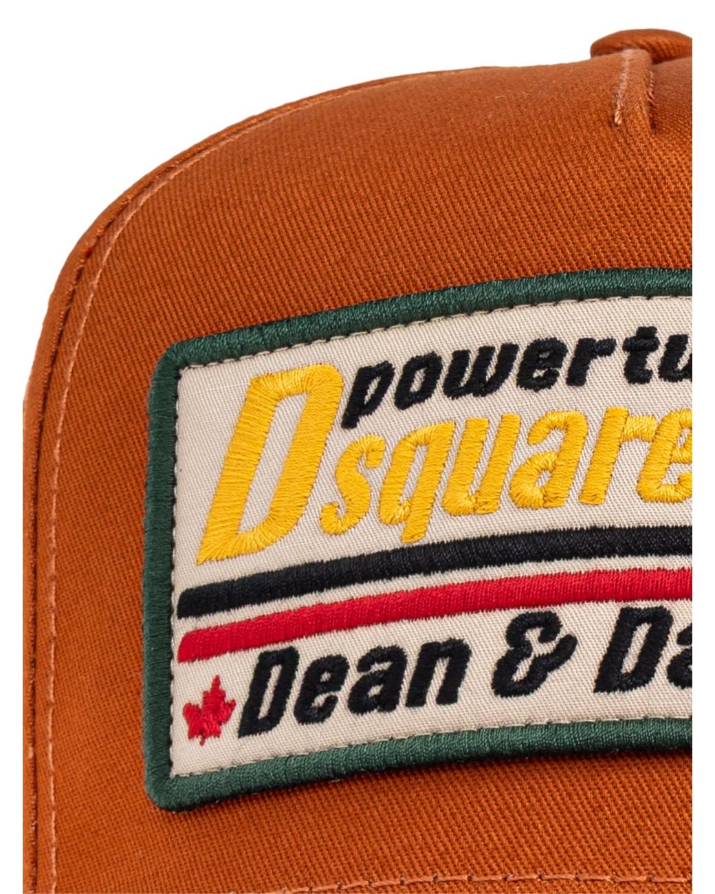 DSquared² Orange Logo Patch Baseball Cap for men