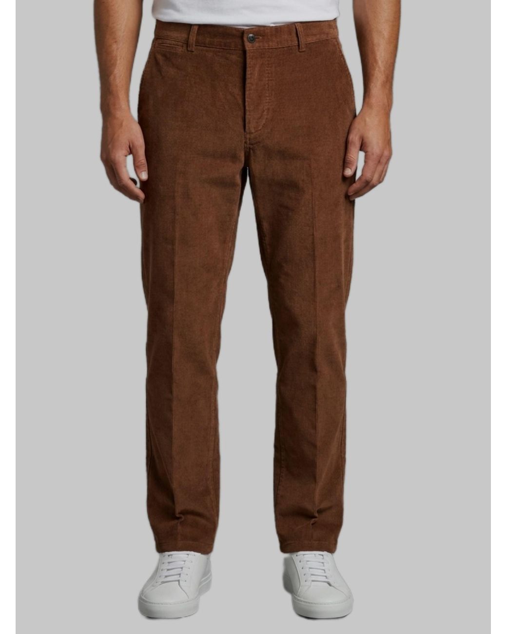 AMI Brown Parisian Fit Corduroy Trousers for men
