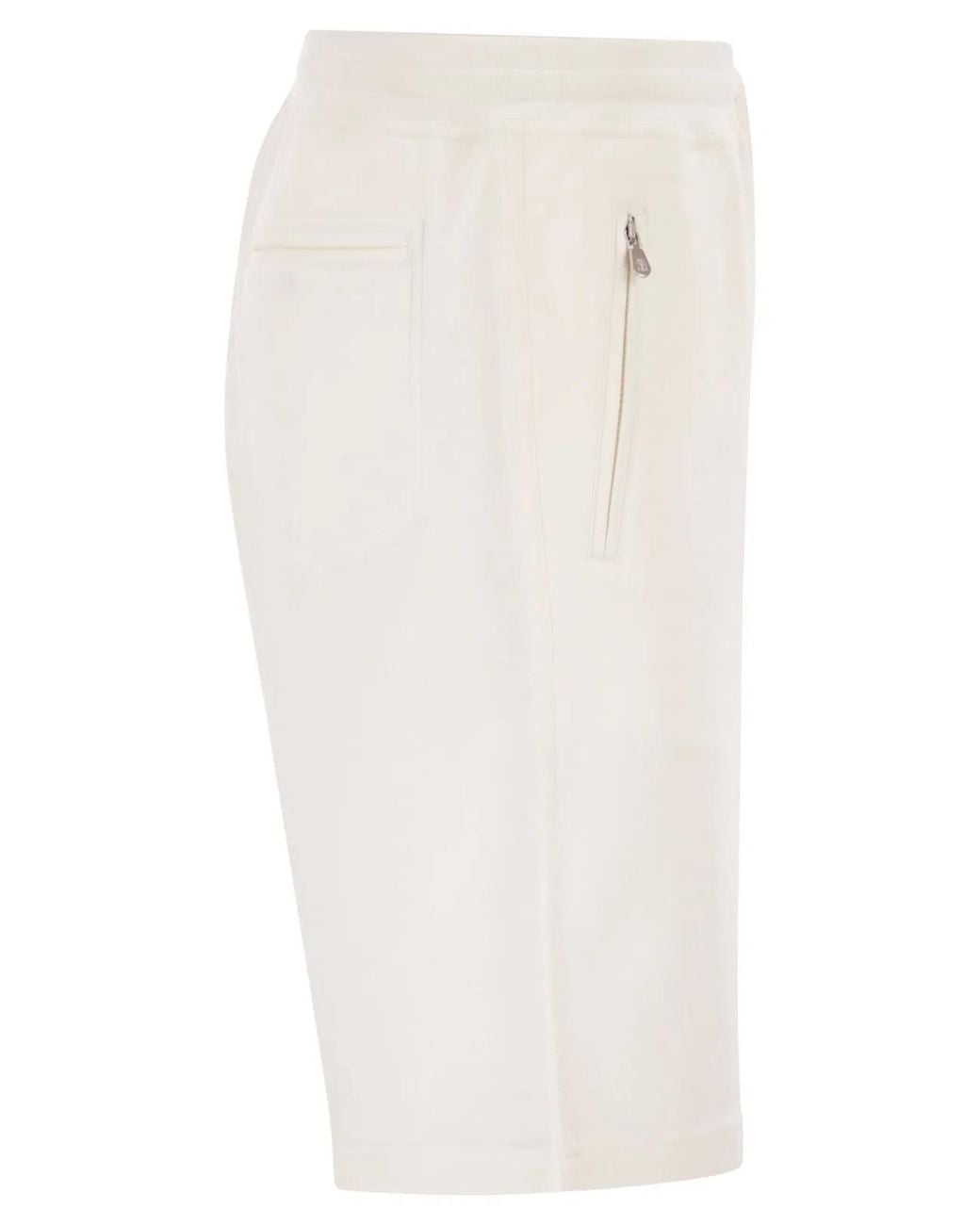 Brunello Cucinelli Natural Techno Cotton Fleece Bermuda Shorts for men