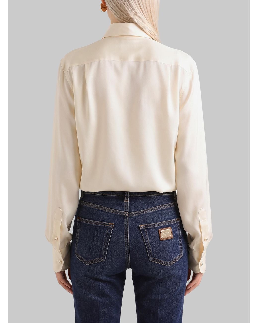 Dolce & Gabbana Natural Dolce&Gabbana Silk Shirt