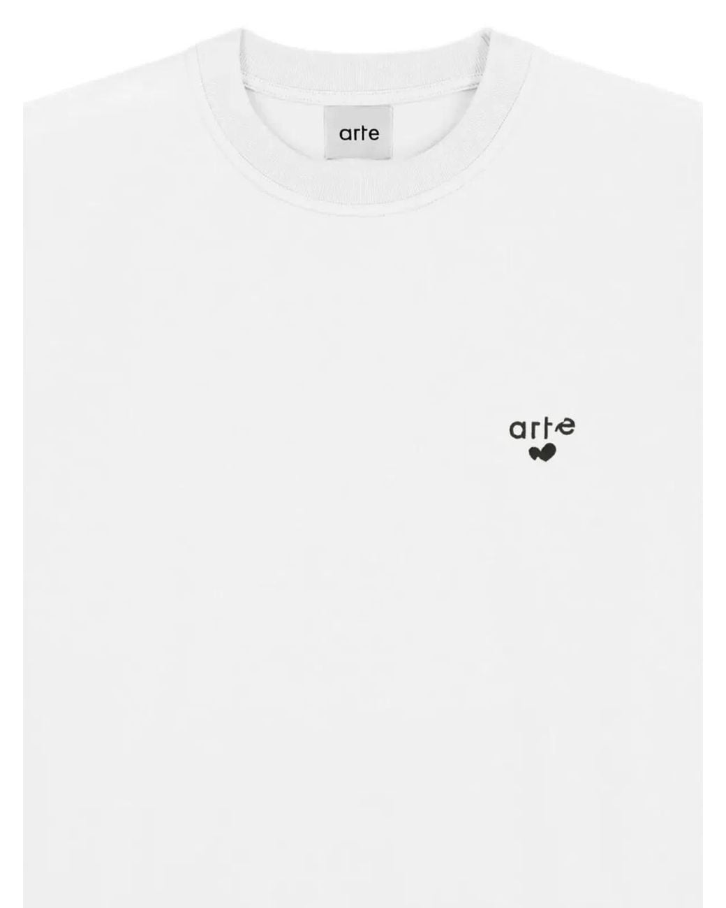 Arte' White "Heart" Logo T-Shirt for men